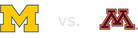 Michigan vs Minnesota Logo Image