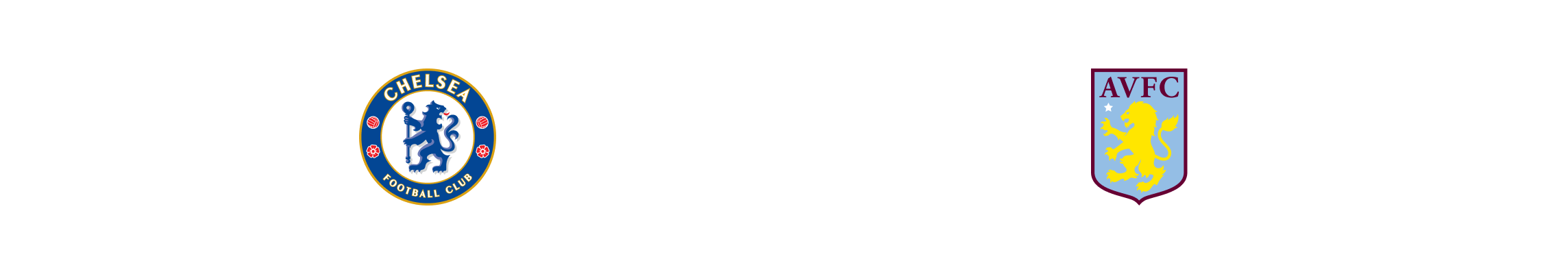 Chelsea v Aston Villa Logos Image