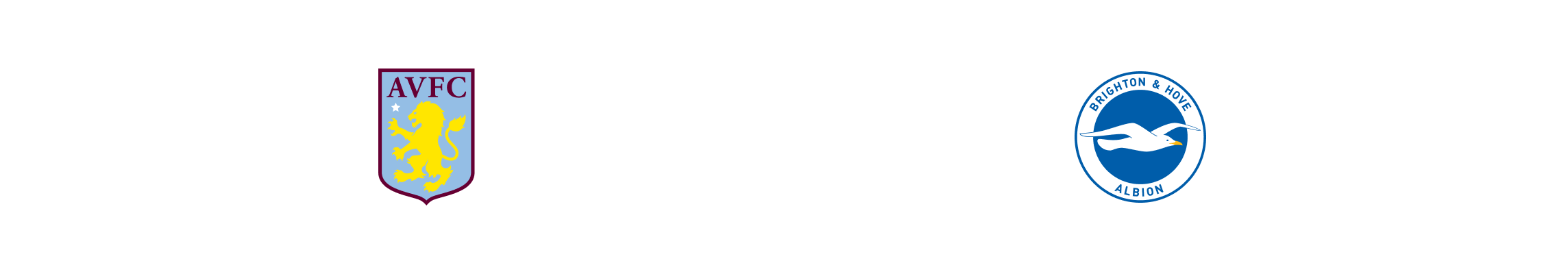 Aston Villa v. Brighton Logos Image