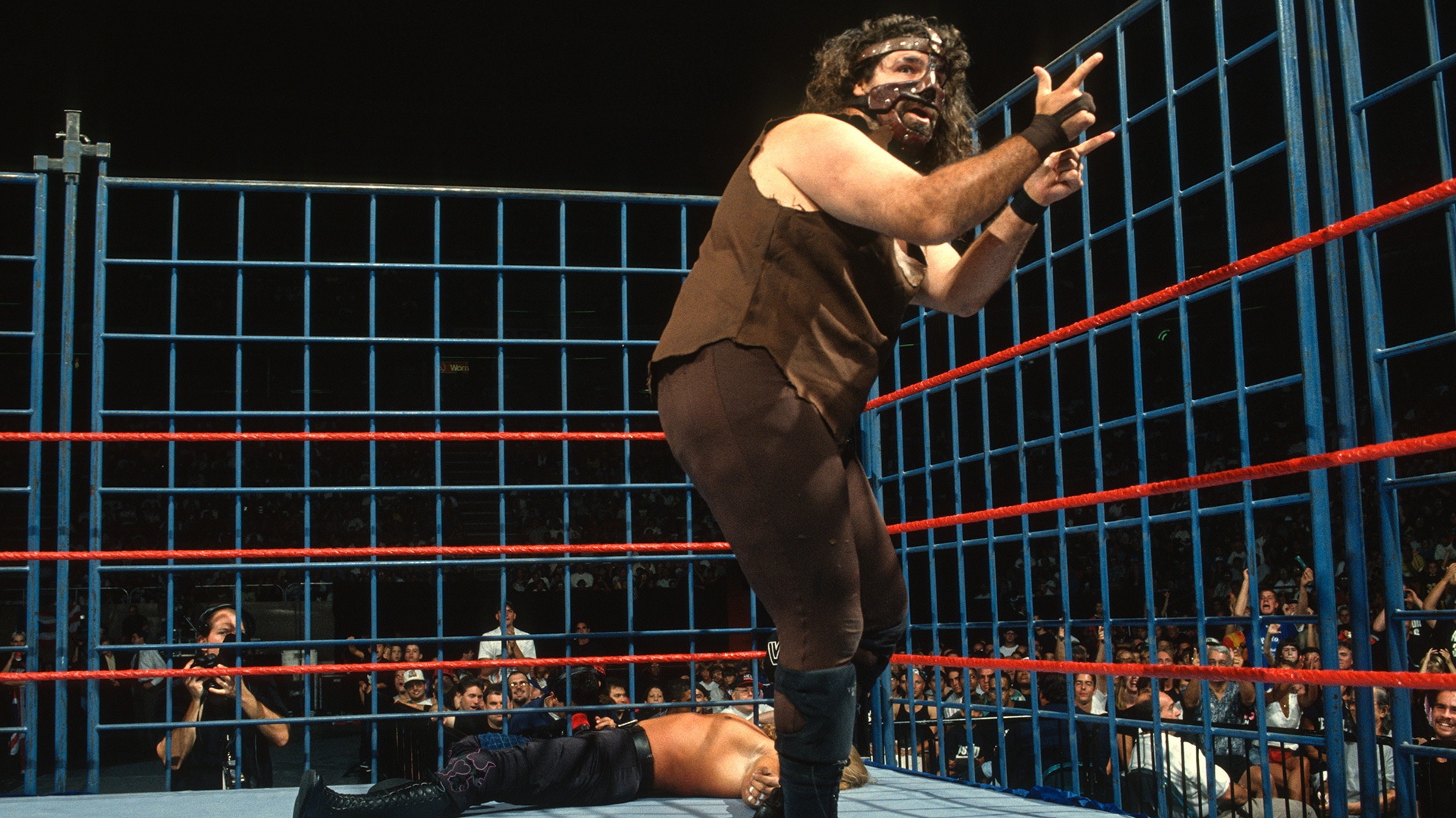 Mick Foley, performing as Mankind, at Summerslam