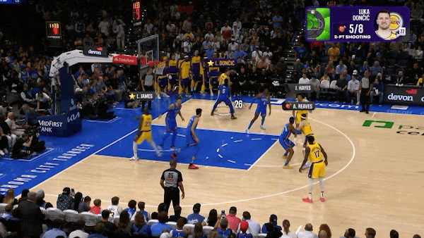 View of basketball game