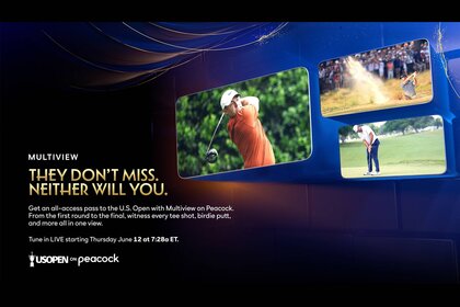 They don't miss. Neither will you. Watch the U.S. Open with Multiview on Peacock