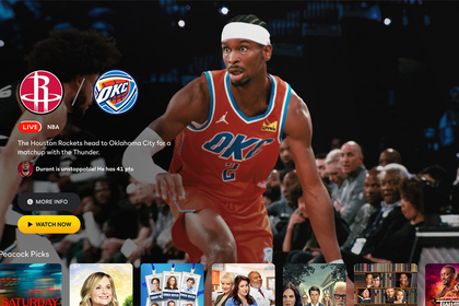 SGA playing basketball for OKC on Peacock Platform