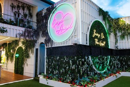 The exterior of Casa Amor on Love Island USA.