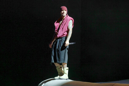 Justin Bieber performs at the Coachella Stage during the 2026 Coachella Valley Music and Arts Festival.