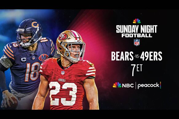 The Chicago Bears face the San Francisco 49ers on Sunday Night Football LIVE at 7p ET on Peacock and NBC