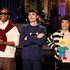 A$AP Rocky, host Finn Wolfhard, and Sarah Sherman stand next to each other and smile for SNL Episode 5110.