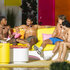 Kuman Dameon Chandler, Sincere Nicholas Rhea, Caleb McDaniel, and Zacharias Georgiou sitting and talking in Love Island USA Season 8 Episode 17.