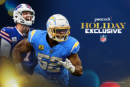 Josh Allen of the Buffalo Bills and Khalil Mack of the Los Angeles Chargers will play in the NFL Holiday Exclusive on Peacock