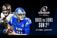The Tampa Bay Buccaneers will face the Detroit Lions in the NFL Divisional Round Jan 21 at 2p ET on NBC and Peacock
