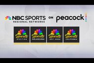 NBC Sports Regional Networks on Peacock: Available networks include NBC Sports Boston, NBC Sports Philadelphia, NBC Sports Bay Area, and NBC Sports California