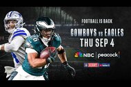 Football is Back: Cowboys vs Eagles in NFL Kickoff Thursday Sept 4 on Peacock and NBC.