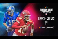 Jared Goff and Patrock Mahomes feature in Sunday Night Football: Lions vs. Chiefs at 7p ET on Peacock and NBC