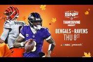 SNF Thanksgiving Night features Bengals vs. Ravens Thursday at 8p ET on Peacock and NBC