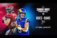 Baker Mayfield and Matthew Stafford feature on Sunday Night Football: Bucs vs. Rams at 7p ET on Peacock and NBC.