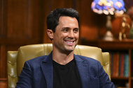Stephen Colletti smiling while sitting in The Traitors Season 4 Episode 1.