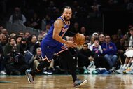 Jalen Brunson of the New York Knicks during the game against the Boston Celtics.