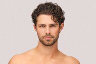 A portrait of bombshell, Dylan, for Love Island USA Season 8.
