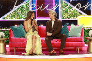 Ariana Madix and Andy Cohen seated at the Love Island USA Season 8 Reunion.