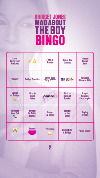 Bridget Bingo Card 2