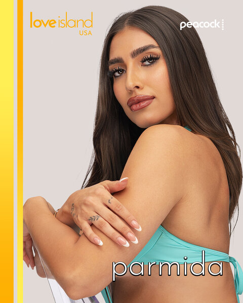 Parmida bombshells portrait in love island usa season 8