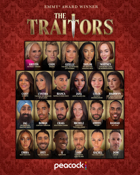 The full cast revealed of The Traitors Season 6.