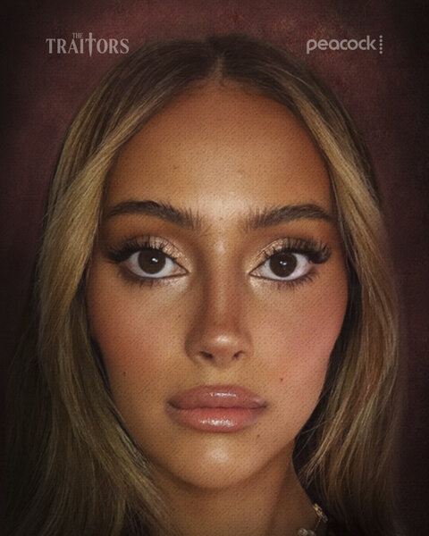 Emira D'Spain's cast portrait in The Traitors Season 6.