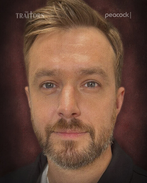 Iain Stirling's cast portrait in The Traitors Season 6.