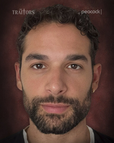 Johnny Sibilly's cast portrait in The Traitors Season 6.