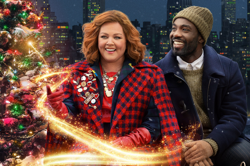 Melissa McCarthy (L) and Paapa Essiedu (R) in Genie