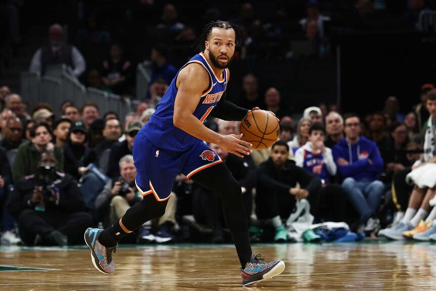 Jalen Brunson of the New York Knicks during the game against the Boston Celtics.