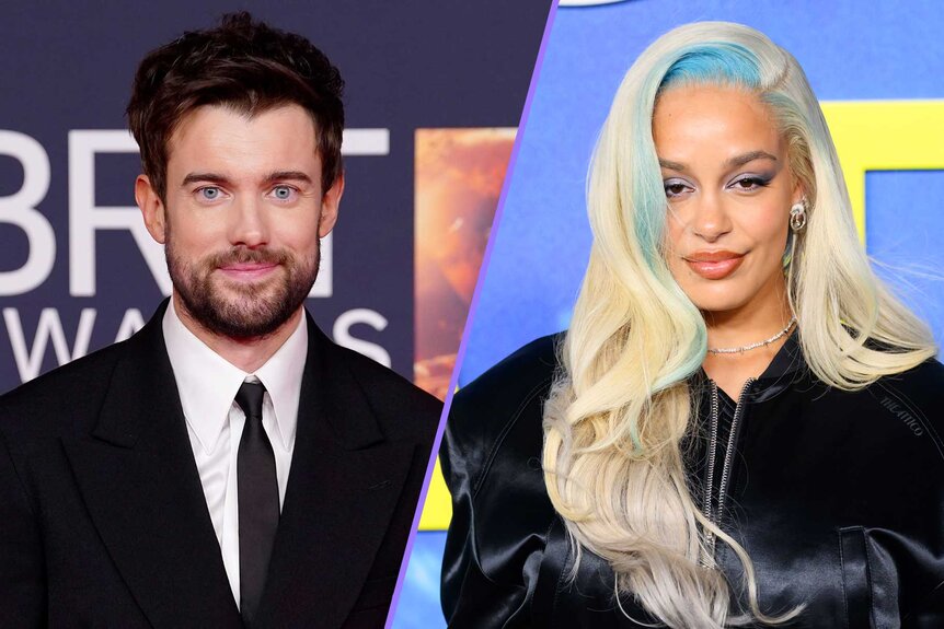 A split of Jack Whitehall and Jorja Smith.