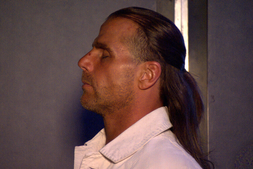 Shawn Michaels during The Heartbreak Kid: Becoming Shawn Michaels.