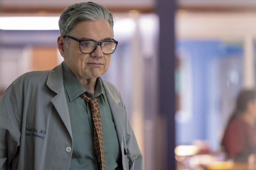 Dr. Daniel Charles (Oliver Platt) looking onwards on Chicago Med Season 11 Episode 18.