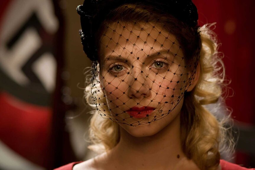 A close up of Shosanna Dreyfus in Inglourious Basterds (2009).