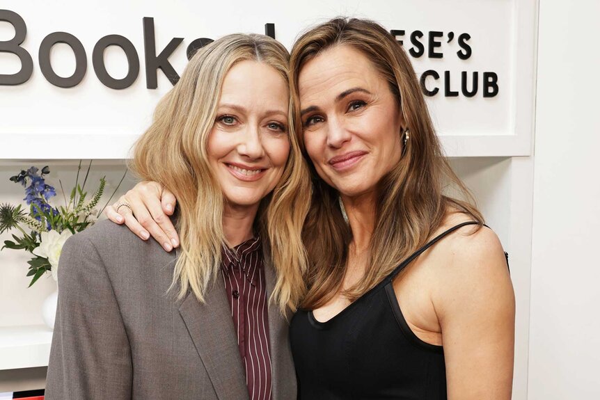 Judy Greer and Jennifer Garner smiling and posing at The Last Thing He Told Me Season Two Special Event.