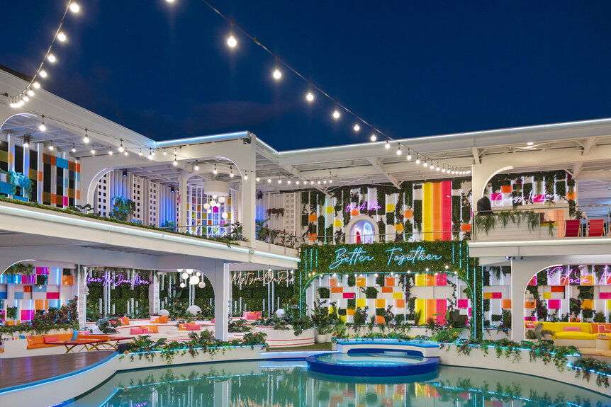 The exterior of the Love Island USA Season 8 villa.