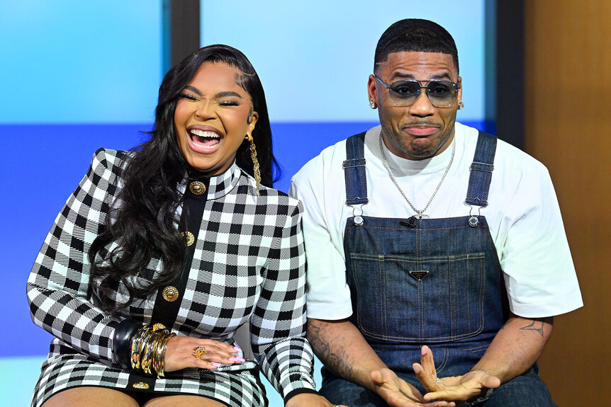 Ashanti and Nelly at the Good Day NY studios.